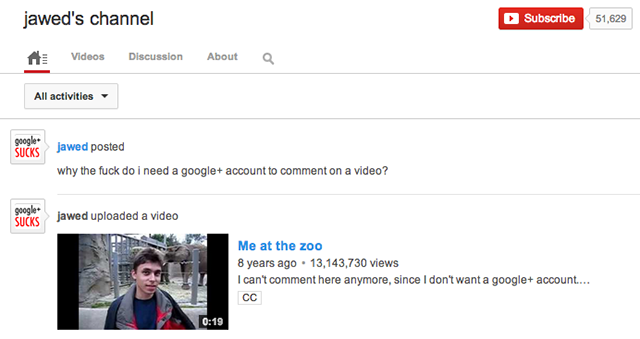 YouTube-Google-плюс