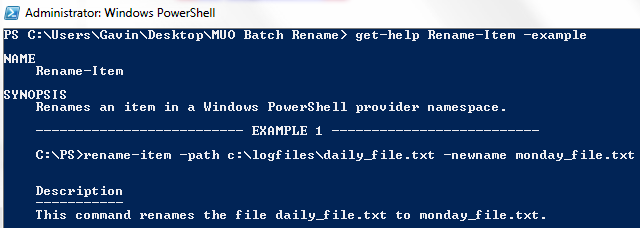 Примеры переименования PowerShell