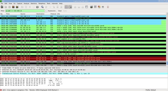 Wireshark в примере использования