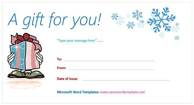 шаблоны подарочных сертификатов майкрософт офис снежинка
