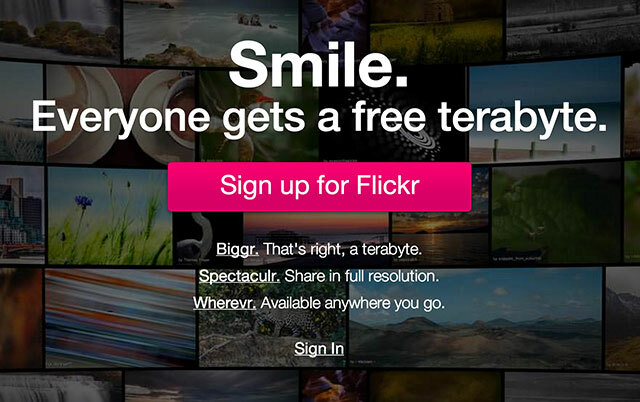 Пора дать Yahoo второй шанс? Flickr терабайт