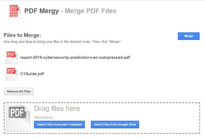 Объединение двух PDF-файлов вместе с PDF Mergy