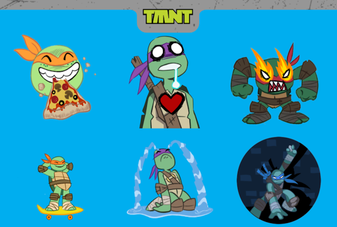 Набор наклеек TMNT iMessage