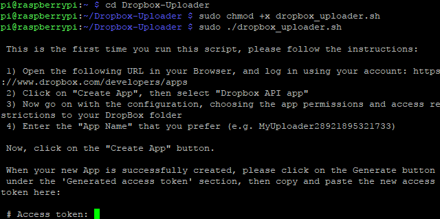 Raspberry Pi Apps Dropbox