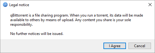 qBittorrent Legal Notice