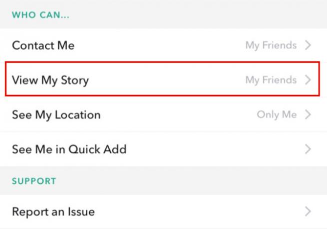 Как заблокировать кого-то в Snapchat Просмотреть мою историю
