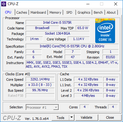 CPU-Z Обзор диагностики Windows