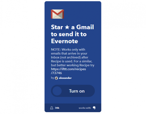 Главное руководство по IFTTT: используйте самый мощный инструмент в Интернете, как профессионал 5IFTTT StarGmailEvernote