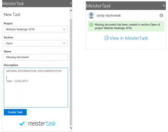 MeisterTask Outlook Project Управление надстройкой