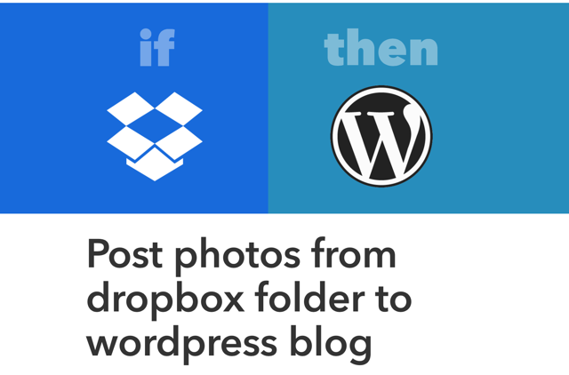 Dropbox-IFTTT WordPress-