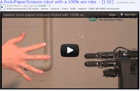 IAmA с Firefox для команды Android, Rock Paper Scissors Роботы и другое [Best Of Reddit] rockpapersciccorsrobotreddit e1340912158200