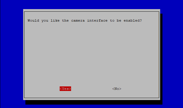 Включите камеру Raspberry Pi на экране raspi-config