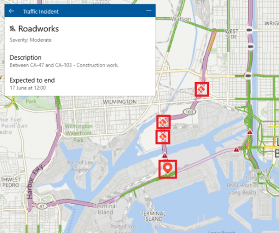 Карты Windows против Карты Google: 7 функций Windows Is Better microsoft maps дорожные работы 597x500