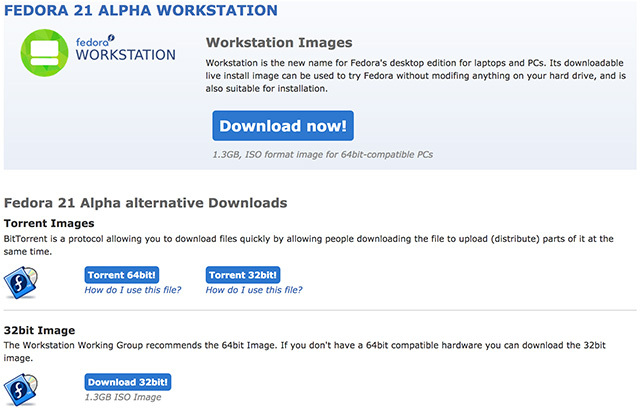 fedora21-альфа-загрузка
