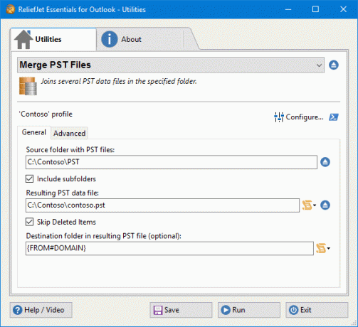 Объединить несколько файлов Outlook PST.