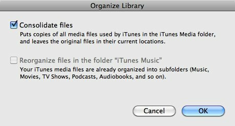 перенести библиотеку itunes на новый диск