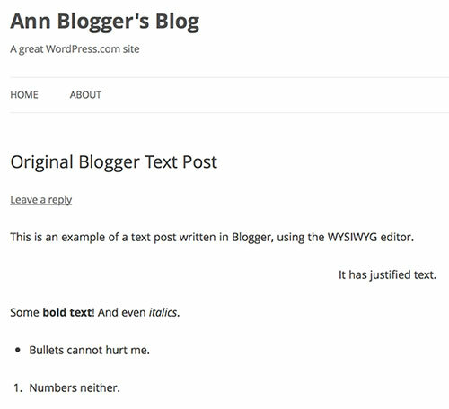 Blogger To WordPress, WordPress To Blogger - Переключение проверенных блогов wp x text