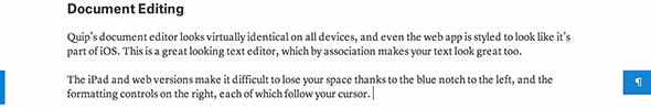Quip: совместный текстовый процессор для мобильных устройств для iOS и маркер для веб-редактирования