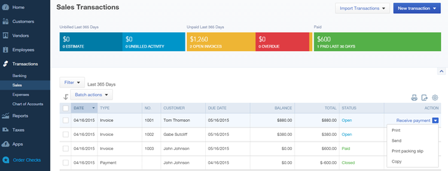 4 QuickBooks Online - продажа