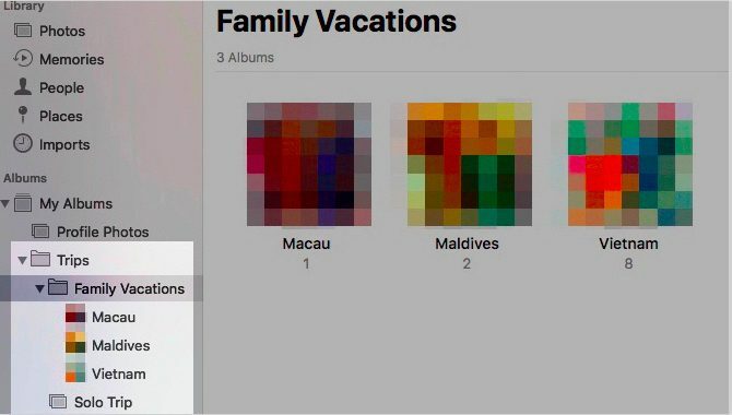 Библиотека фотографий Mac - настройка папок