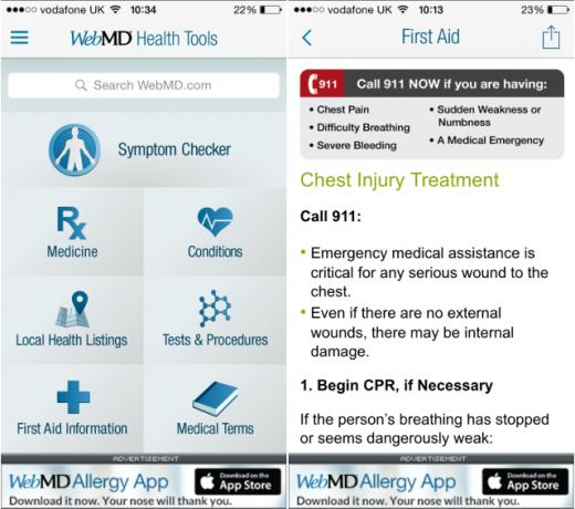 WebMD-приложение-первая помощь