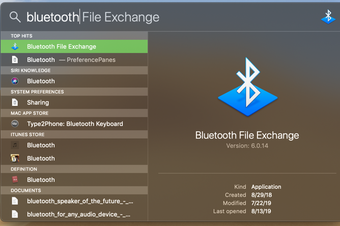 Mac Spotlight Поиск Bluetooth