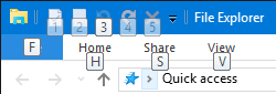 Сочетания клавиш в проводнике Windows 10