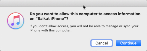 Синхронизируйте iPhone с ПК, предоставив доступ