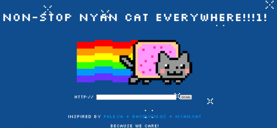 веб-страница nyan cat