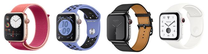 Фото различных отделок Apple Watch Series 5