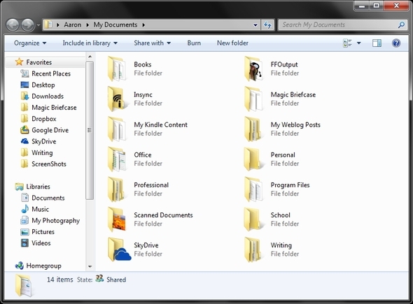 цветной код Windows Explorer