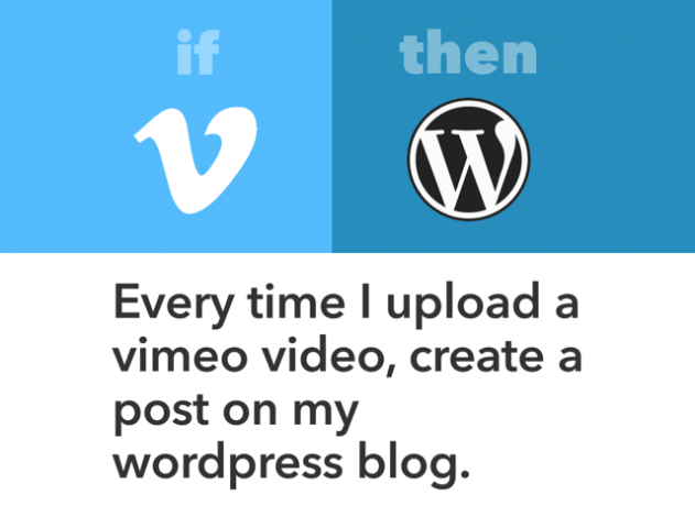 Vimeo-WordPress-IFTTT