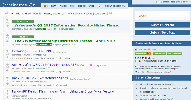 Netsec на Reddit