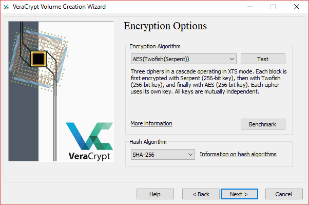 алгоритм шифрования мастера создания томов veracrypt