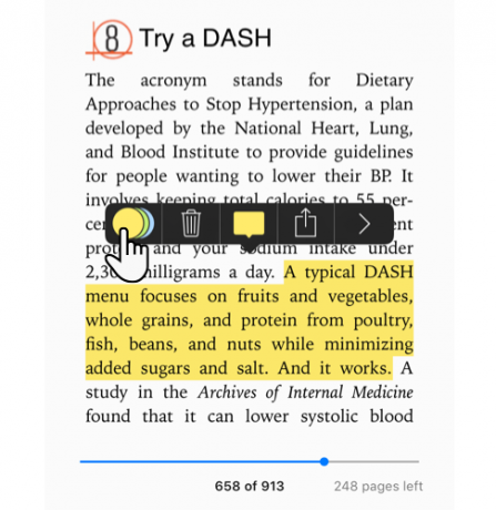Выделение в iBooks
