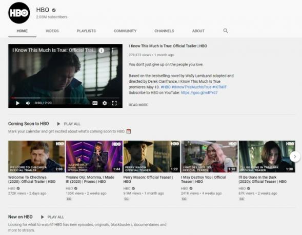 Смотрите HBO Clips бесплатно на YouTube