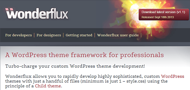 WordPress-каркасного wonderflux