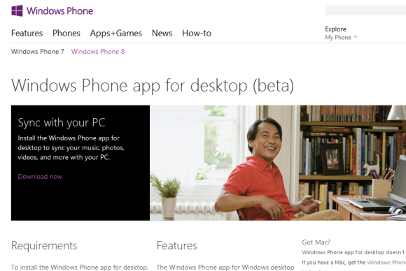 синхронизировать Windows Phone 8 с Windows 8