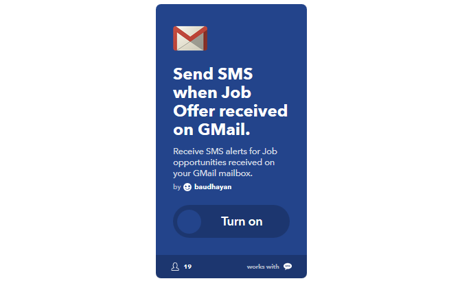 Руководство Ultimate IFTTT: используйте самый мощный инструмент в Интернете, как профессиональный 27IFTTT TextForJobOffer