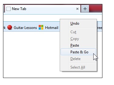 Горячая клавиша Paste and Go: получите ярлык горячей клавиши в Firefox для функции «Вставить и перейти» Newtab