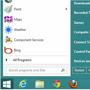 меню Пуск в Windows 8