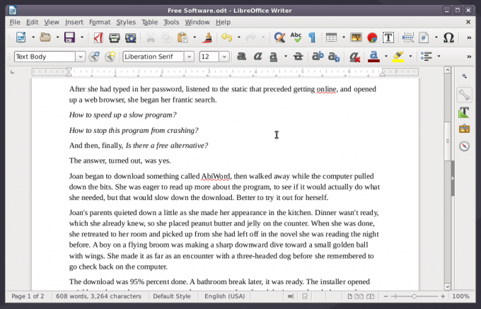 LibreOffice на Девуане