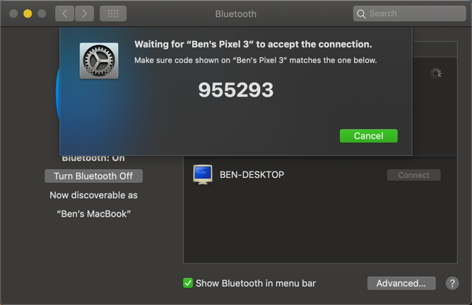 Mac Bluetooth код сопряжения