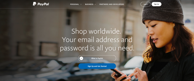 Скриншот PayPal