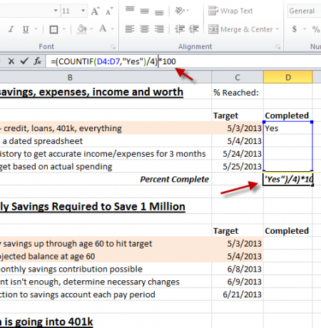 Используйте задачи Excel и Google для создания лучшего инструмента управления целями Ever Excelgoals11a