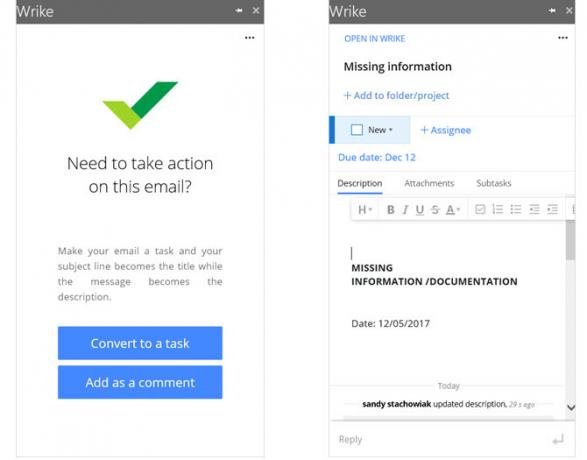 Wrike Outlook надстройка управления проектами