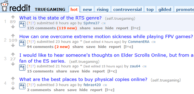 неоткрытая-игровое сообщество Reddit-truegaming