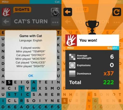 Wordbase-за КСН-Сыгранные-слова-список-Winner-экран