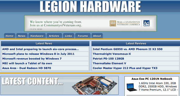 5 сайтов, посвященных обзору компьютерного оборудования, для ПК Enthusiast Legion Hardware