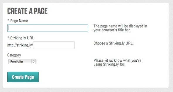 Создание адаптивного сайта в считанные минуты с Striking.ly Screen Shot 2012 09 13 в 10
